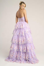 Portia and Scarlett Floral Corset Ball Gown Prom Dress PS26051