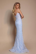 Portia and Scarlett Floral Lace Prom Dress with Choker PS26052