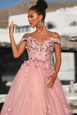 Portia and Scarlett Corset Lace Ball Gown Prom Dress PS26055