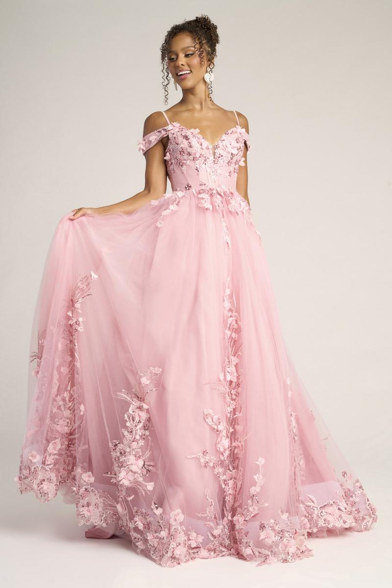 Portia and Scarlett Corset Lace Ball Gown Prom Dress PS26055