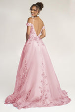 Portia and Scarlett Corset Lace Ball Gown Prom Dress PS26055