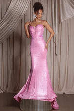 Portia and Scarlett Fitted Rhinestone Corset Prom Dress PS26071