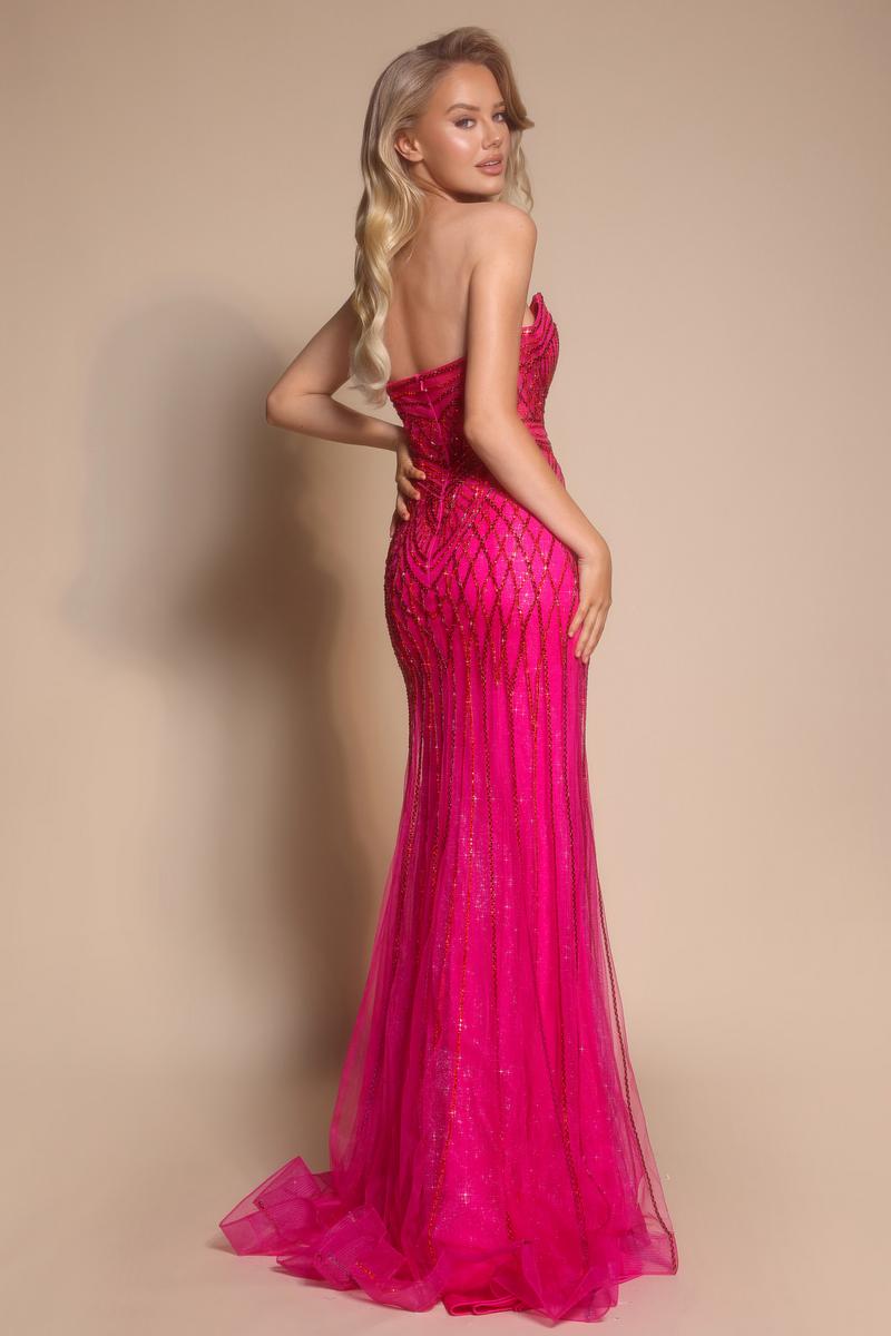 Portia and Scarlett Beaded Strapless Prom Dress PS26072