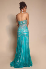 Portia and Scarlett Beaded Strapless Prom Dress PS26072