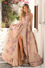 Portia and Scarlett Floral Ball Gown Prom Dress PS26091