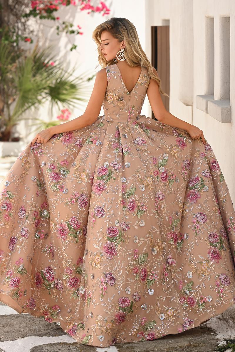 Portia and Scarlett Floral Ball Gown Prom Dress PS26091