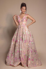 Portia and Scarlett Floral Ball Gown Prom Dress PS26091