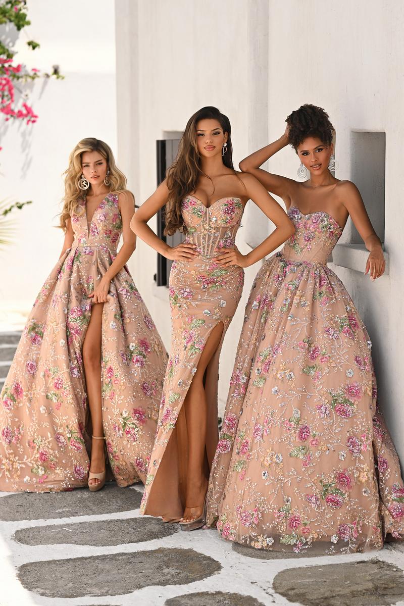 Portia and Scarlett Floral Ball Gown Prom Dress PS26091