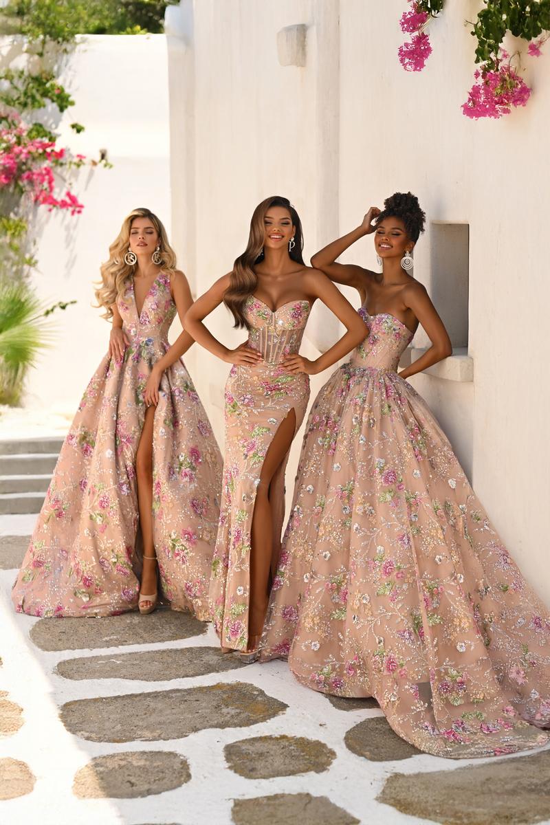 Portia and Scarlett Floral Ball Gown Prom Dress PS26091