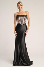 Portia and Scarlett Strapless Corset Prom Dress PS26094