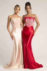 Portia and Scarlett Strapless Corset Prom Dress PS26094