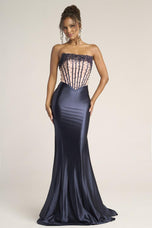 Portia and Scarlett Strapless Corset Prom Dress PS26094