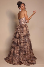 Portia and Scarlett Leopard Print Ballgown Prom Dress PS26098