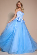 Portia and Scarlett Corset Ballgown Prom Dress with Bows PS26102