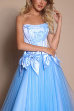 Portia and Scarlett Corset Ballgown Prom Dress with Bows PS26102