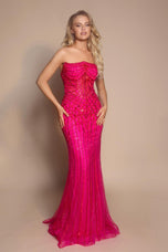 Portia and Scarlett Strapless Rhinestone Prom Dress PS26130