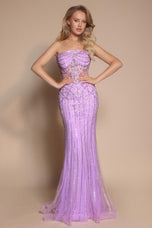 Portia and Scarlett Strapless Rhinestone Prom Dress PS26130