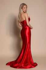 Portia and Scarlett Strapless Satin Corset Prom Dress PS26136