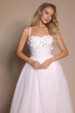 Portia and Scarlett 3D Floral Sparkle Tulle Ballgown Prom Dress PS26146
