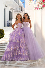 Portia and Scarlett Floral Corset Ball Gown Prom Dress PS26051