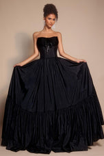 Portia and Scarlett Strapless Bow Prom Dress PS26148