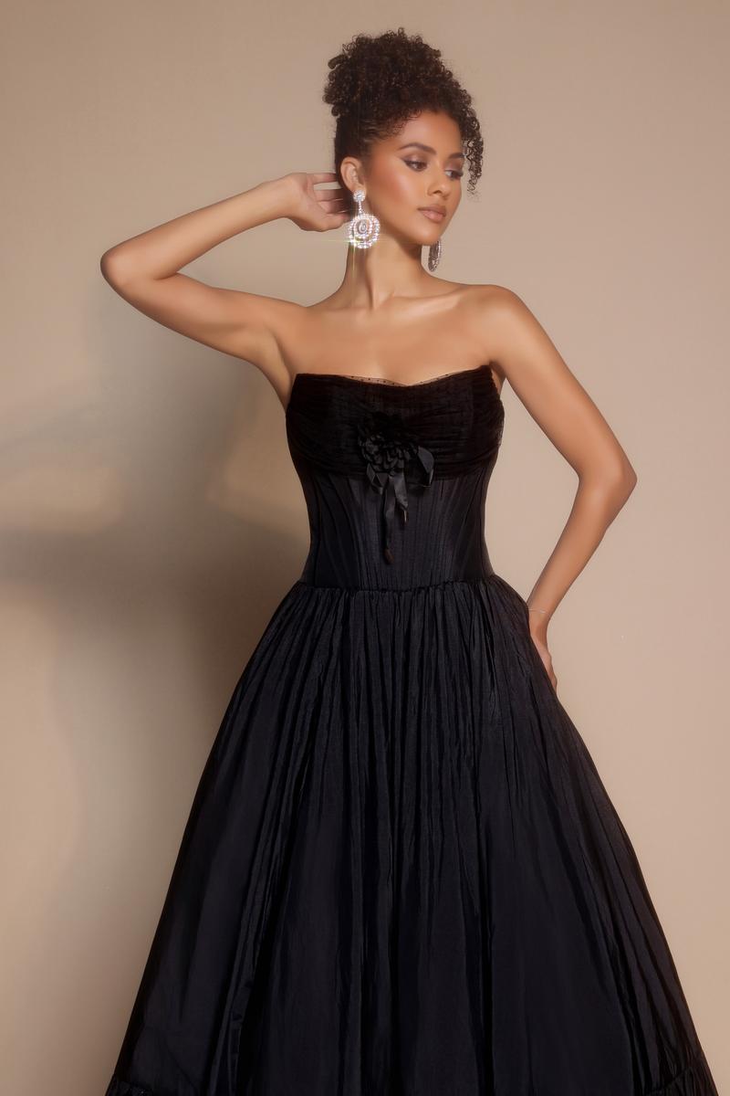Portia and Scarlett Strapless Bow Prom Dress PS26148