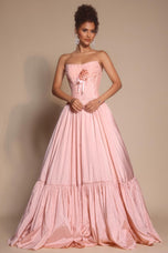 Portia and Scarlett Strapless Bow Prom Dress PS26148