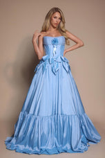 Portia and Scarlett Strapless Bow Prom Dress PS26148