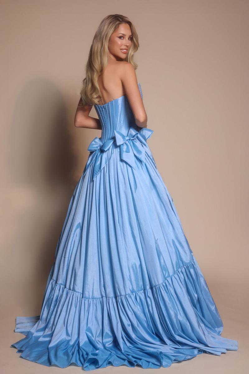 Portia and Scarlett Strapless Bow Prom Dress PS26148