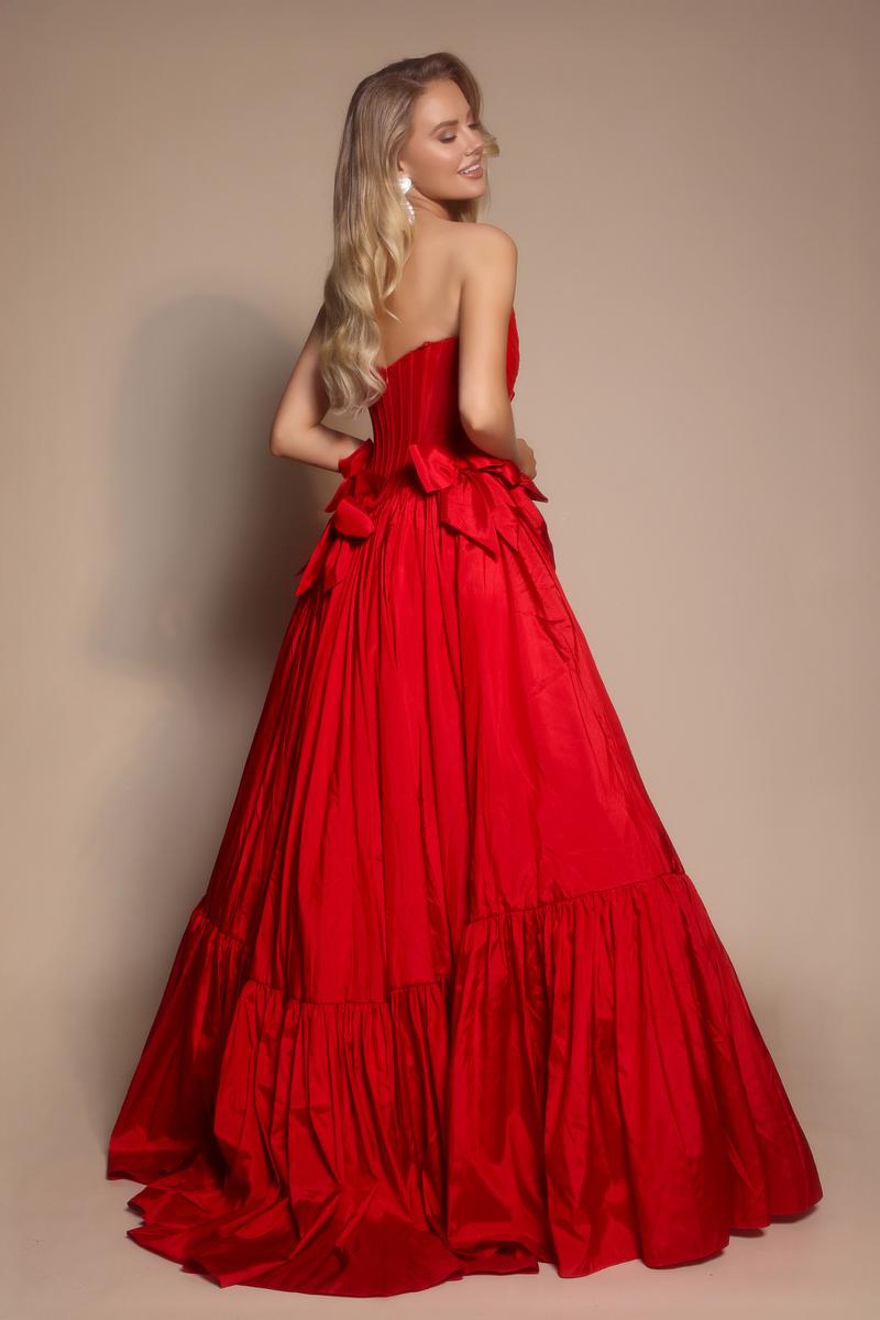 Portia and Scarlett Strapless Bow Prom Dress PS26148