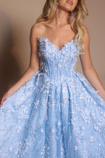 Portia and Scarlett 3D Floral Basque Waist Ballgown Prom Dress PS26149