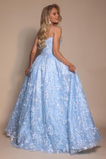 Portia and Scarlett 3D Floral Basque Waist Ballgown Prom Dress PS26149