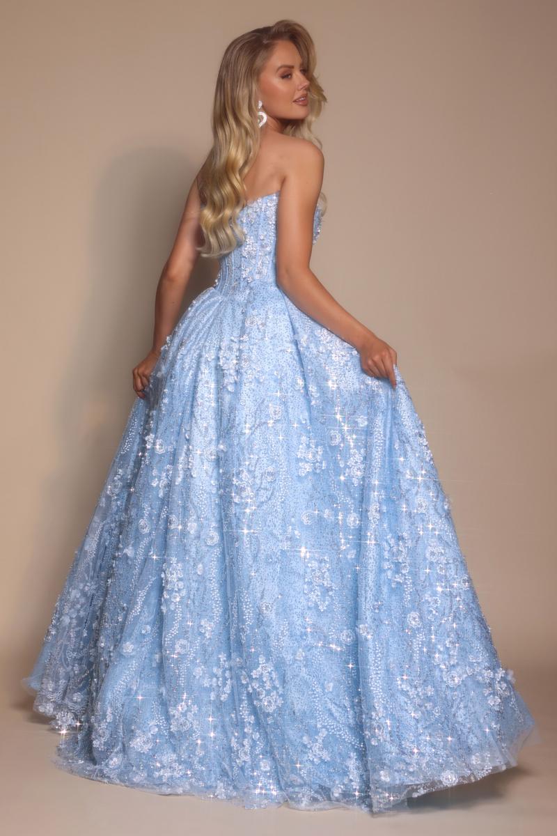 Portia and Scarlett 3D Floral Basque Waist Ballgown Prom Dress PS26149