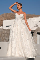 Portia and Scarlett 3D Floral Basque Waist Ballgown Prom Dress PS26149