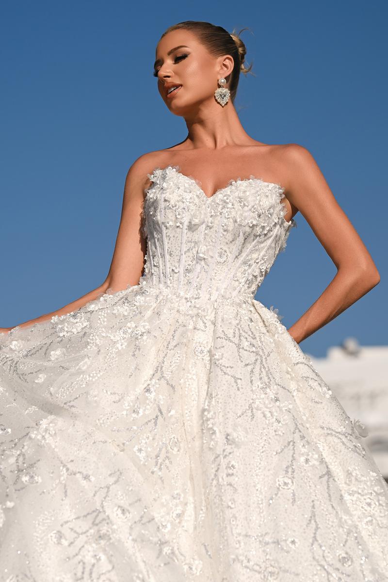 Portia and Scarlett 3D Floral Basque Waist Ballgown Prom Dress PS26149