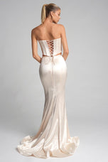 Portia and Scarlett Two Piece Satin Corset Prom Dress PS26170