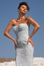 Portia and Scarlett Strapless Lace Corset Prom Dress PS26175