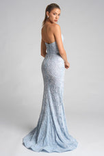 Portia and Scarlett Strapless Lace Corset Prom Dress PS26175