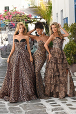 Portia and Scarlett Leopard Print Ballgown Prom Dress PS26098