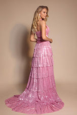 Portia and Scarlett Sparkly A-line Halter Top Prom Dress PS26198