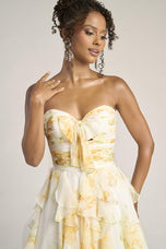 Portia & Scarlett A-Line Floral Print Prom Dress PS26254