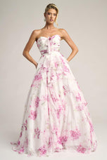 Portia & Scarlett A-Line Floral Print Prom Dress PS26254