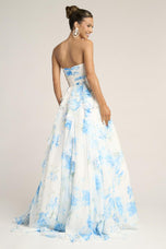 Portia & Scarlett A-Line Floral Print Prom Dress PS26254