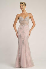 Portia & Scarlett Fitted Illusion Bodice Prom Dress PS26263