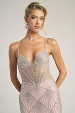 Portia & Scarlett Fitted Illusion Bodice Prom Dress PS26263