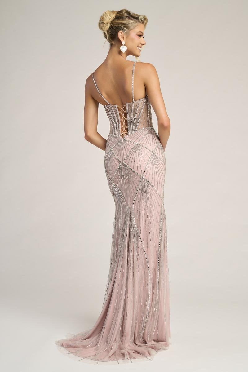 Portia & Scarlett Fitted Illusion Bodice Prom Dress PS26263