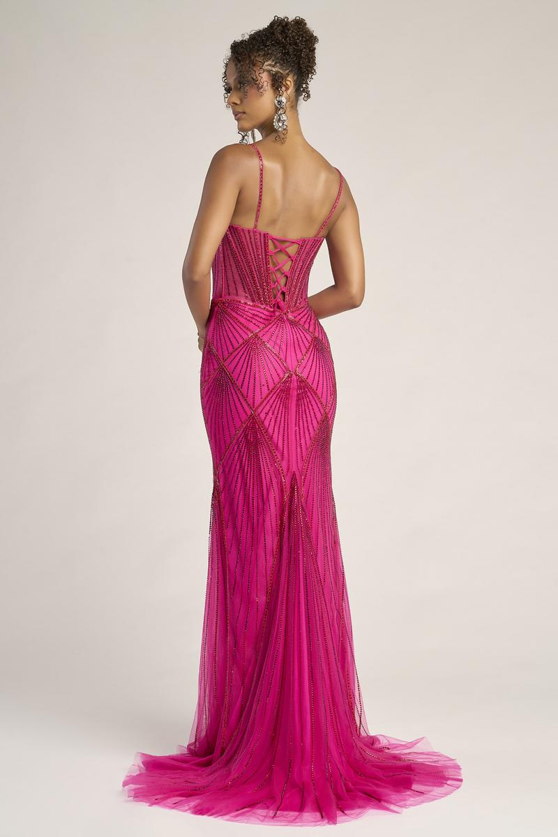 Portia & Scarlett Fitted Illusion Bodice Prom Dress PS26263