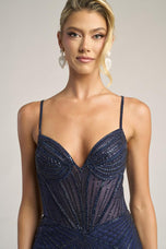 Portia & Scarlett Fitted Illusion Bodice Prom Dress PS26263