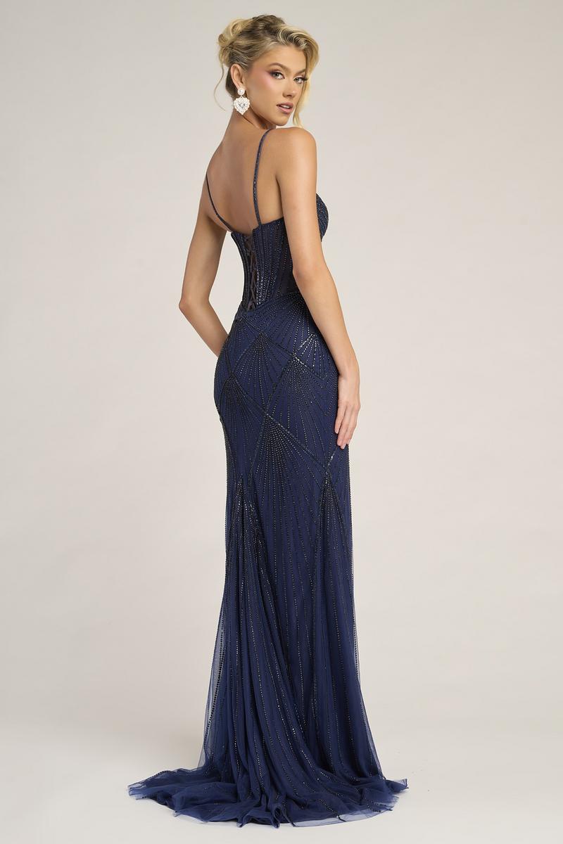 Portia & Scarlett Fitted Illusion Bodice Prom Dress PS26263