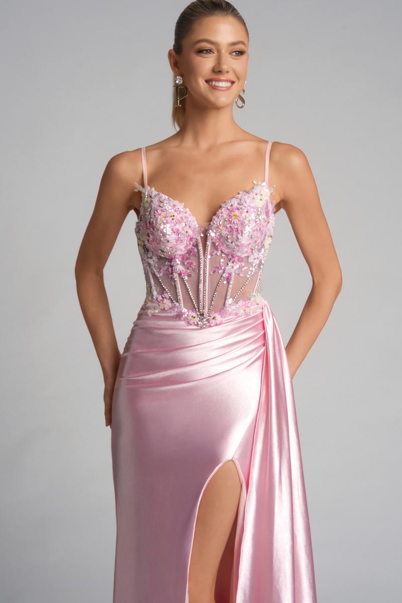 Portia & Scarlett Fitted Illusion Bodice Prom Dress PS26270